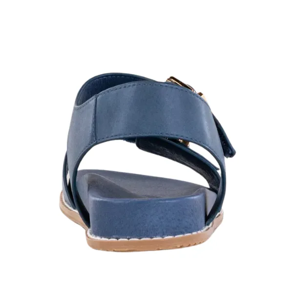Ziera Women's Hastice Blue Leather baby stroll